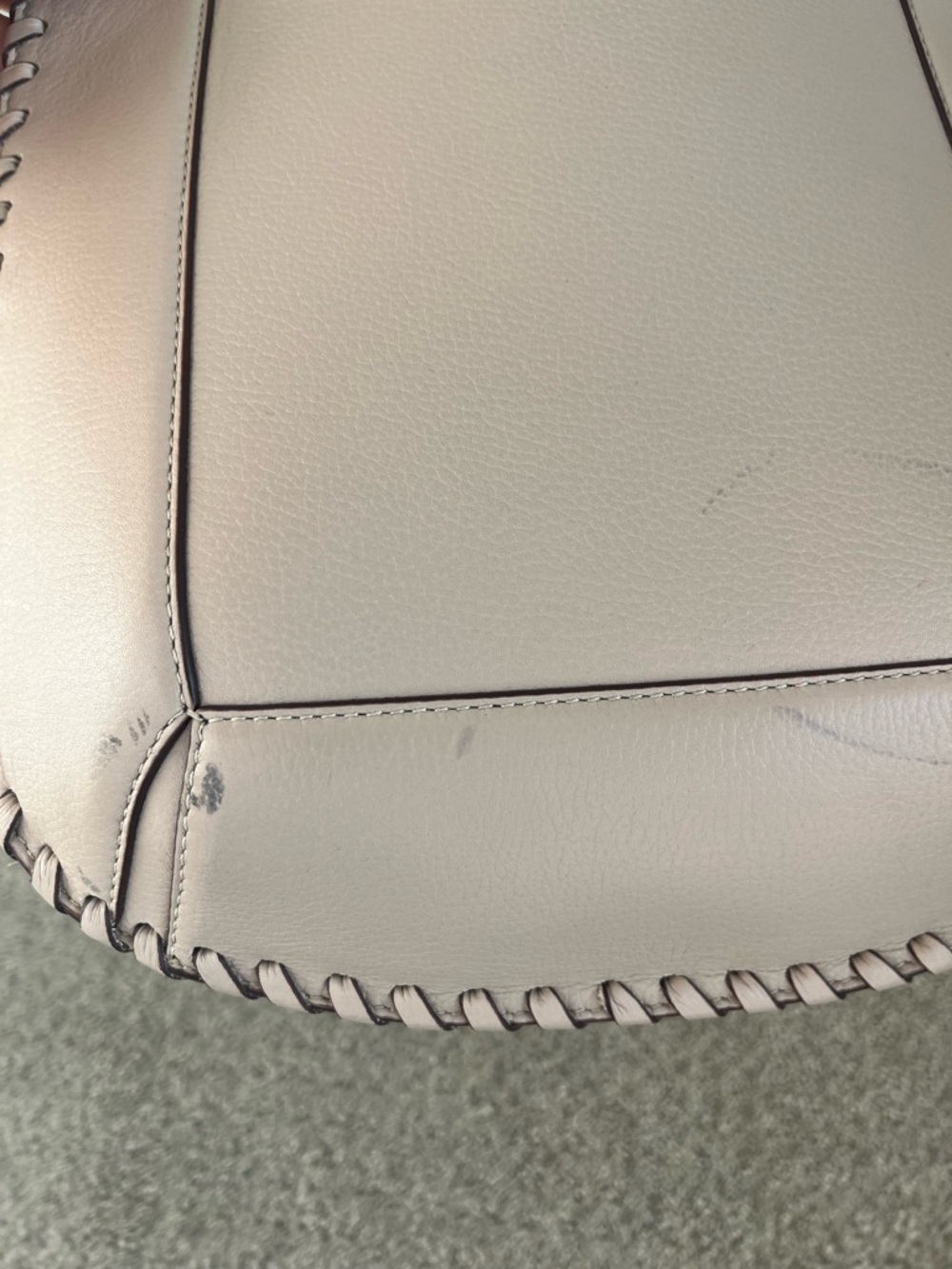 isabel marant oskan bag Leather Crossbody Saddle Bag in Beige - Picture 11 of 15